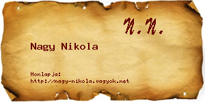 Nagy Nikola névjegykártya