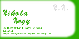 nikola nagy business card